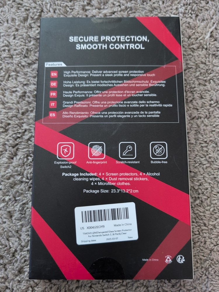 4-Pack Screen Protector for Nintendo Switch 2 Tempered Glass