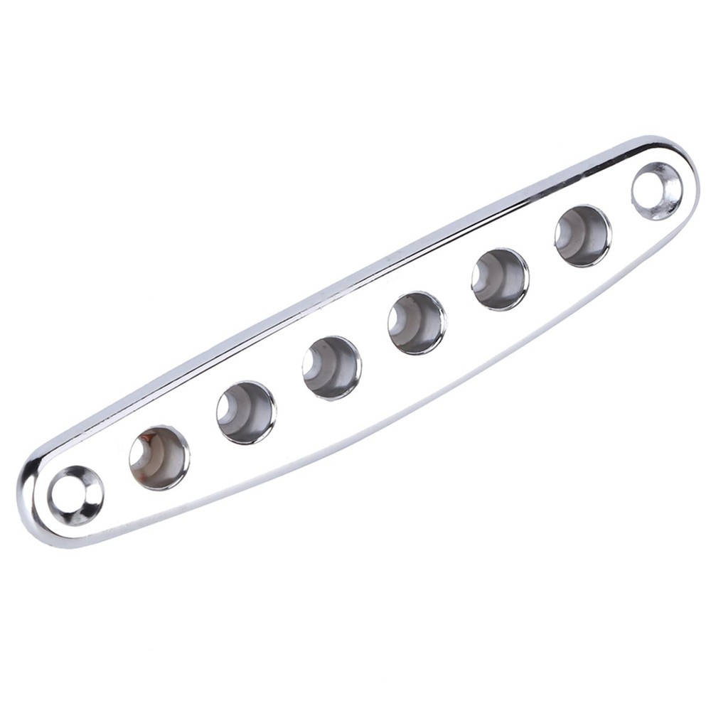 Guitar String Through Plate,Guitar Bridge Thru Body Ferrule silver