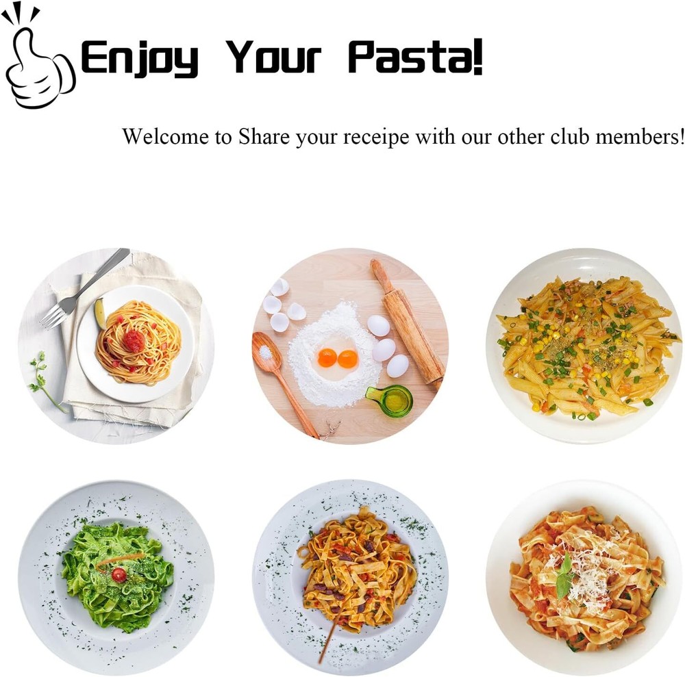 PHITTIS Electric Pasta Machine, Automatic Pasta Maker Machine 8 Discs