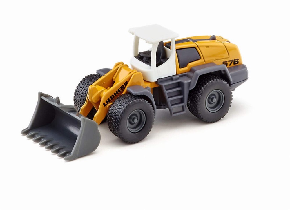 SIKU 1477, Liebherr Wheel Loader, Metal/Plastic, Yellow/Grey, Movable Loading