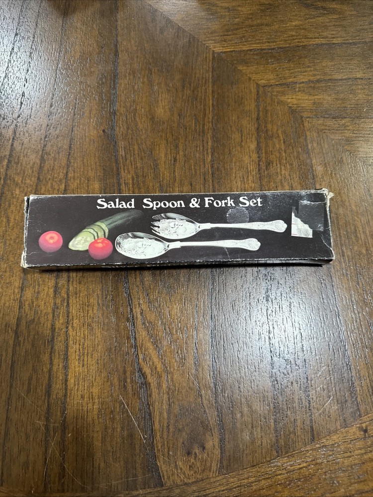 SILVERPLATE SALAD FORK & SPOON. Table Accents 8.5” Long