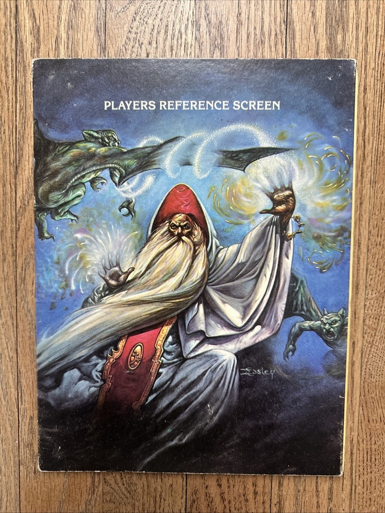 ADVANCED DUNGEONS & DRAGONS PLAYERS REFERENCE SCREEN TSR 1985