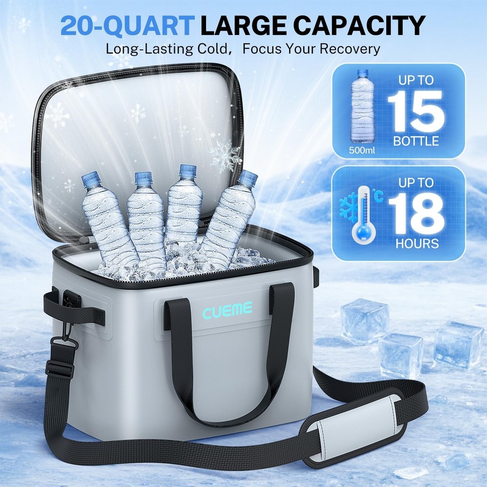 CUEME 20 QT Ice Machine for Knee After Surgery, Programmable Timer Cold Thera...