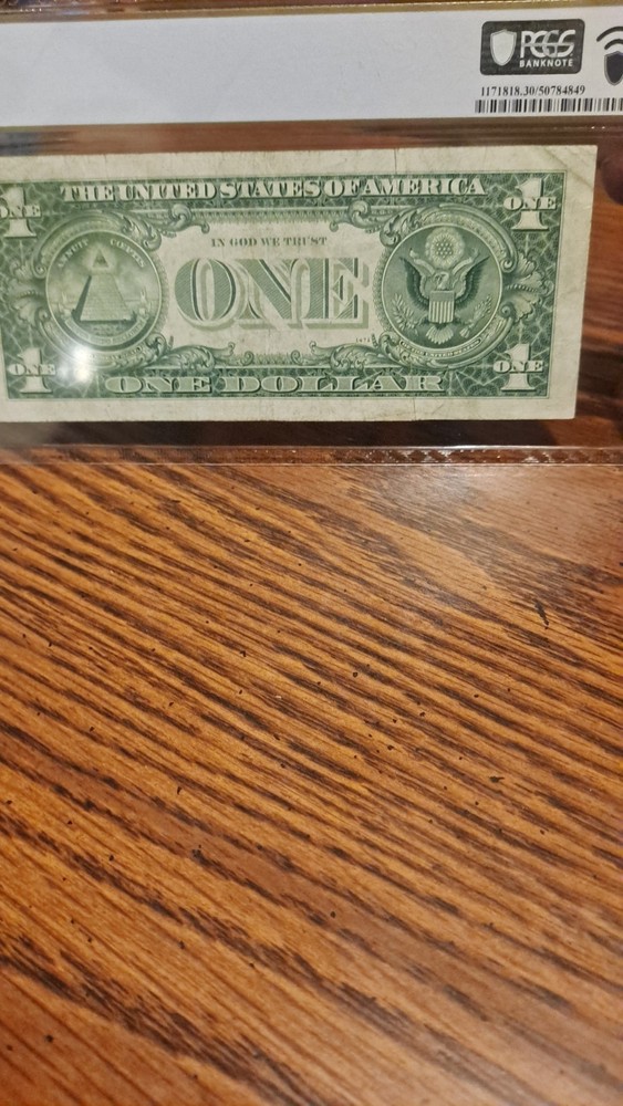 1 Dollar 1969 Very Fine 30 Gutter Fold Error