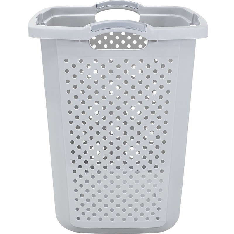 2 Pack Extra Large Plastic Laundry Hamper W/ Carrying Handles Home Storage Carts