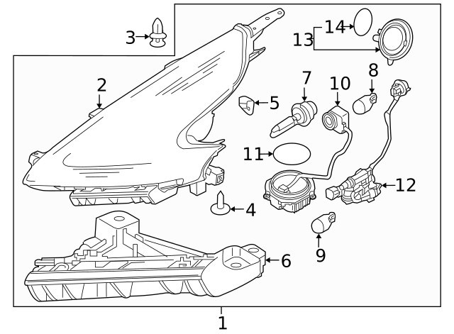 Genuine Nissan Headlight Bracket 62228-1EA0A