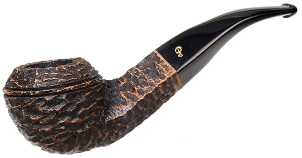 Peterson Aran Rusticated Bent Rhodesian (999) Fishtail Pipe - New