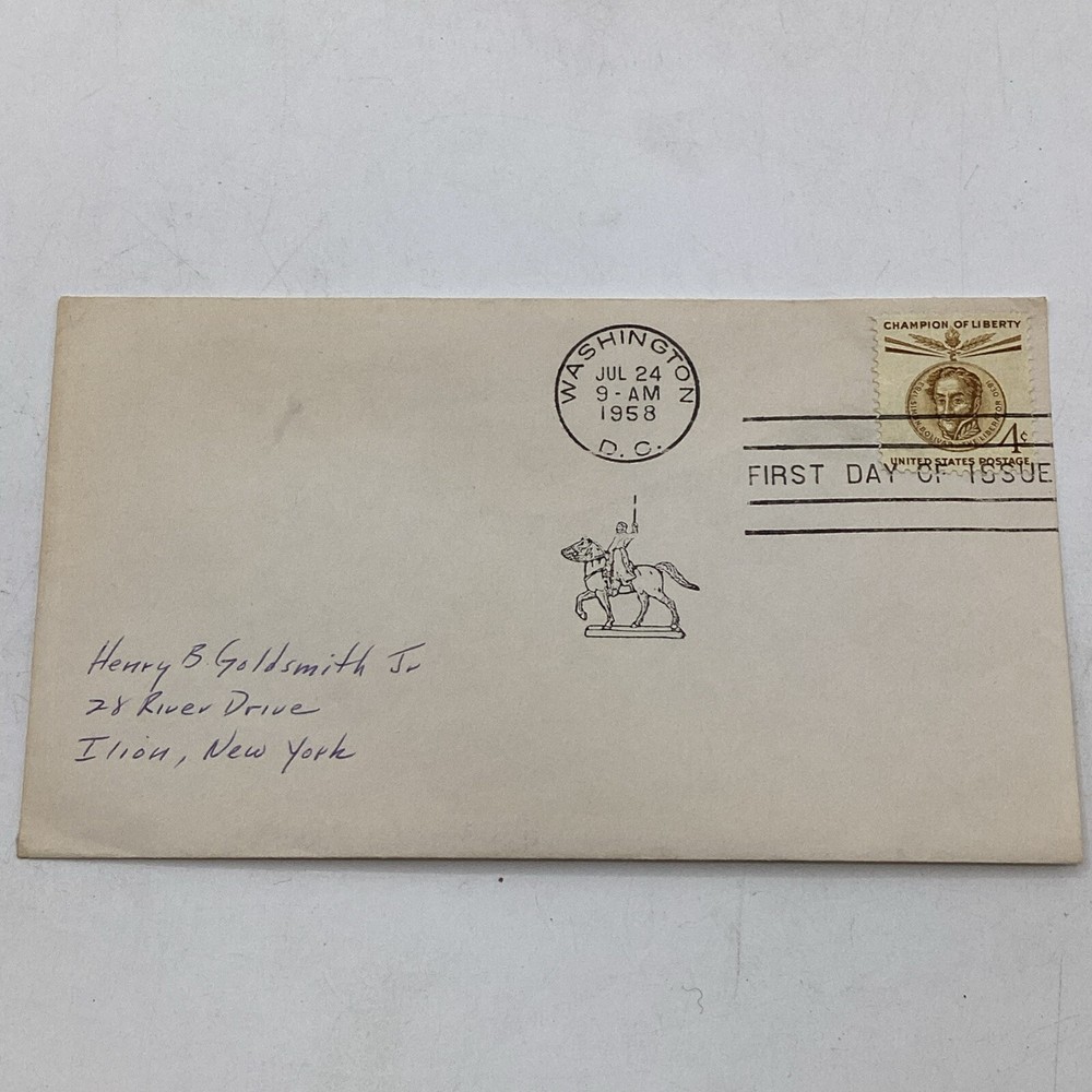 (5) 1958 Assorted Postal Card & Envelope Assorted Denominative Stamps FDC