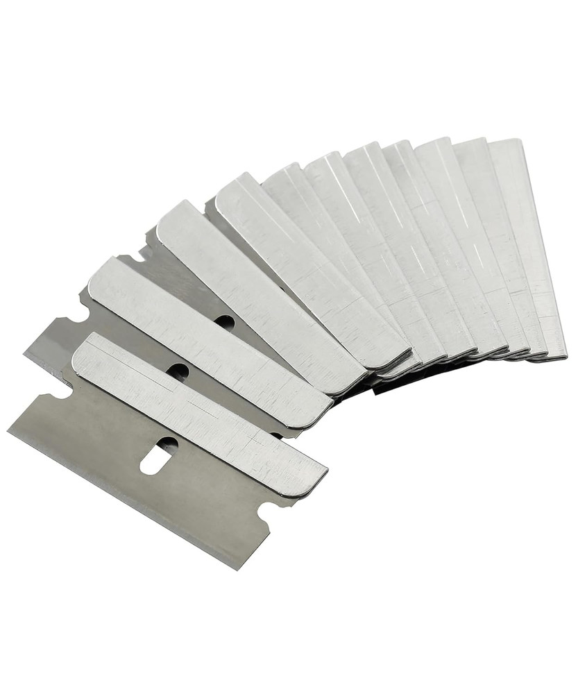 Bates Single Edge Razor Blades, 100 Pack, Silver, Straight Edge, Scraper Blades
