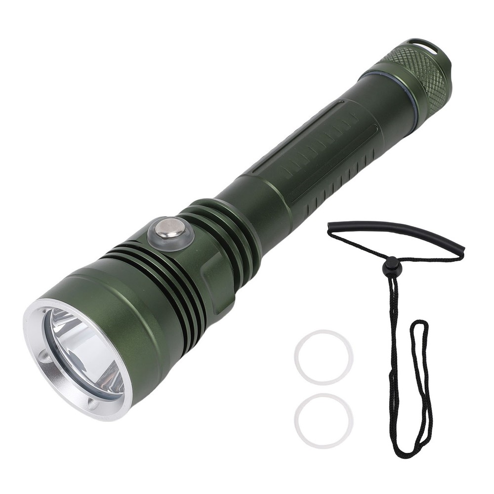Diving Flashlight 80m Water Proof Dive Light Adjustable Brightness For Fish RRWI