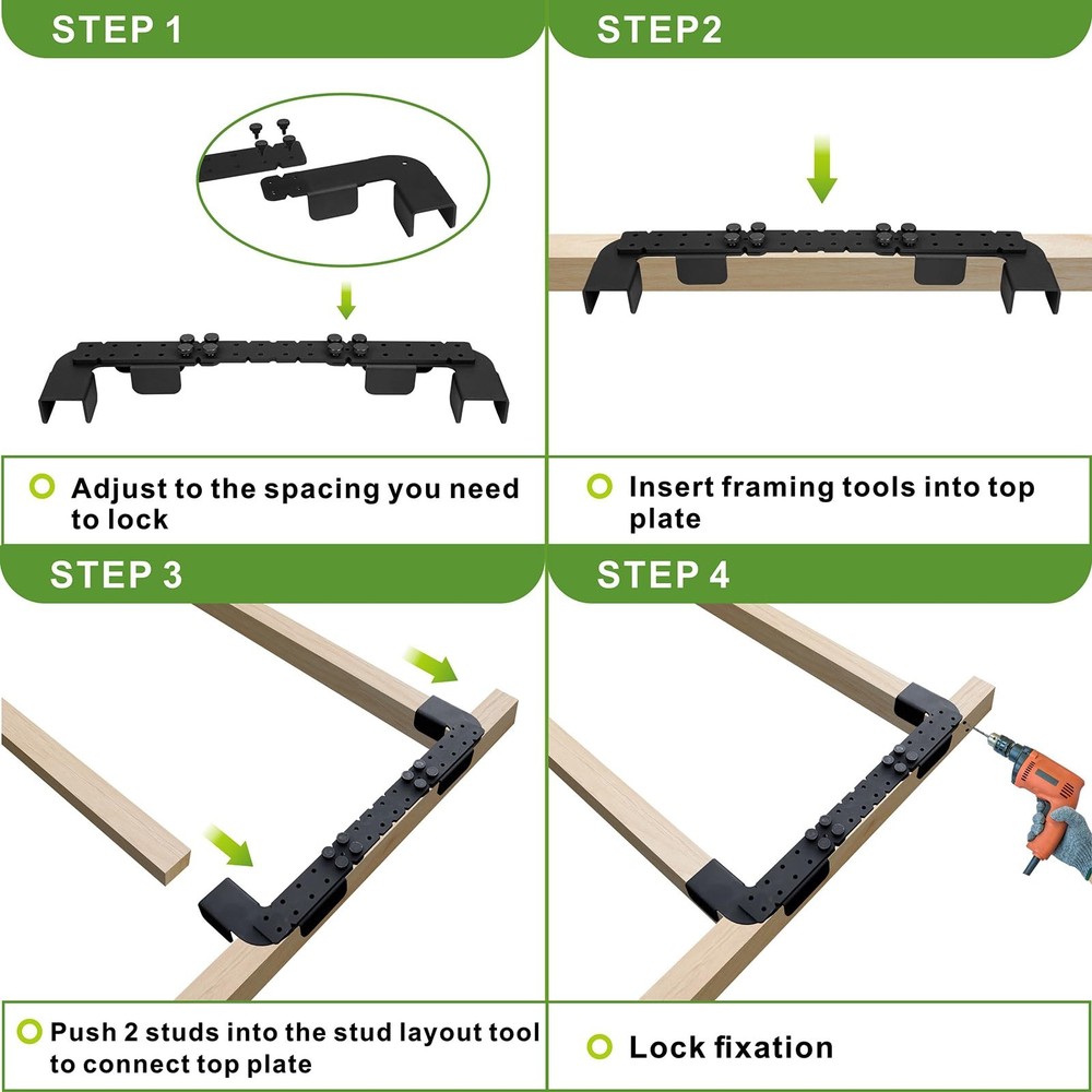 Framing Tools 13 in 1 Framing Stud Layout Tool Framing Spacing Tool, Precision