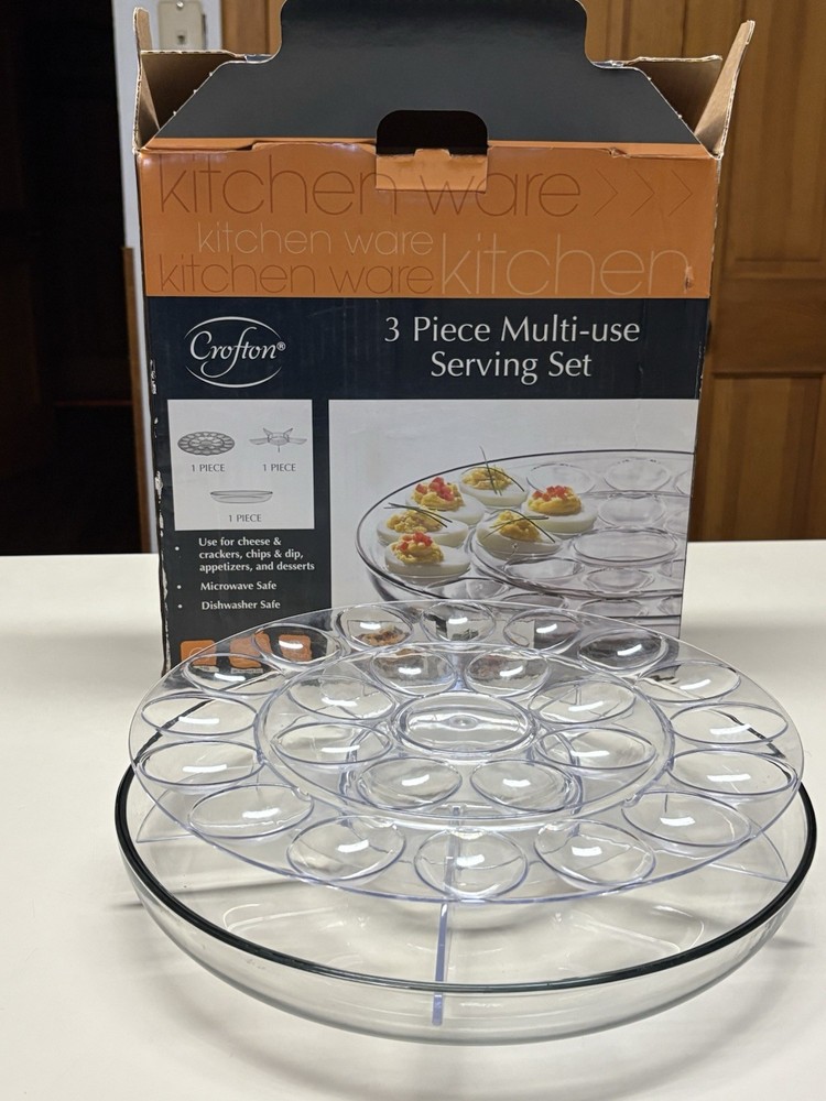 Crofton Kitchenware 3 PC. Multi-use Serving Set- VGUC-Barely Used, Versatile!!🤪
