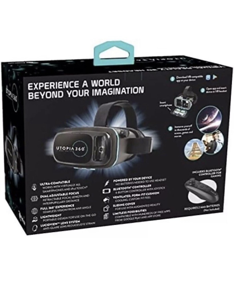 ReTrak Utopia 360 Virtual Reality Headset And Bluetooth Controller