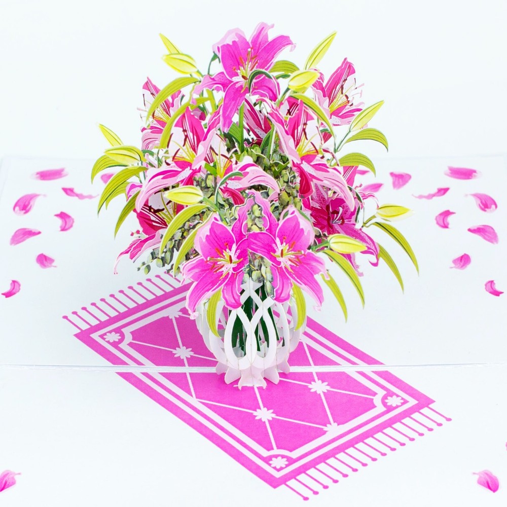 Lily Flowers Pop Up Cards