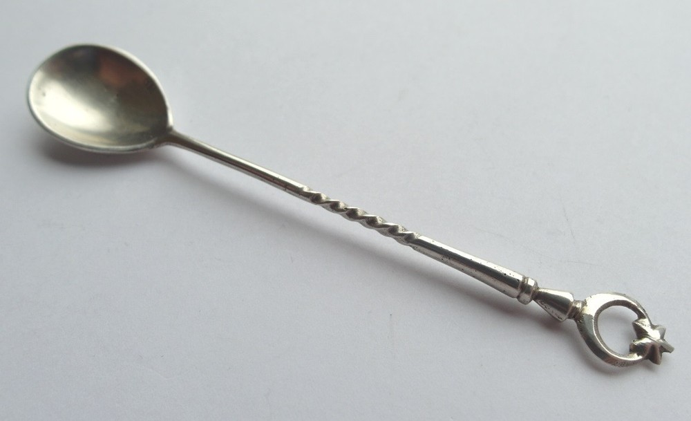 Rare Spice Spoon, 800 Silver G273