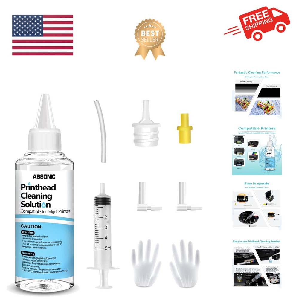 Printer Cleaning Kit for Epson, Printhead Cleaning Kit for HP, Inkjet Printer...