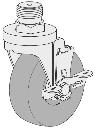 CASTER - SWIVEL WHEEL W/LOCK