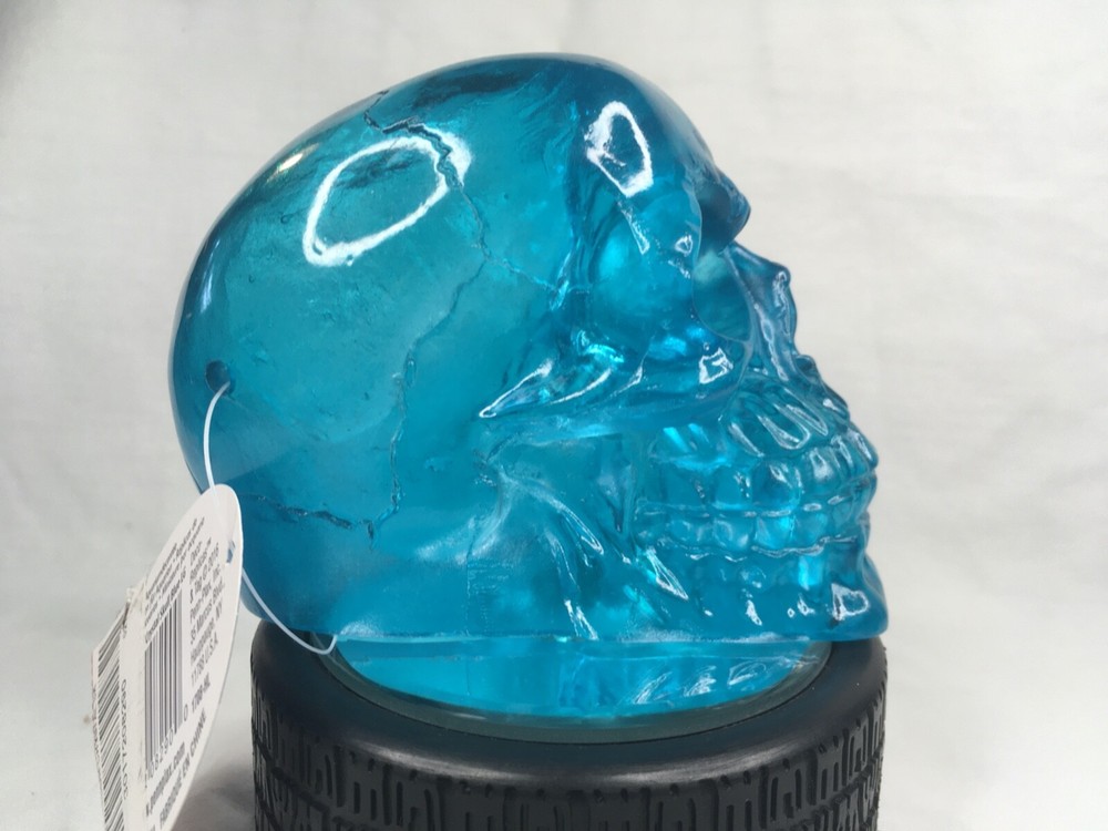 Blue Translucent Witching Hour Gazing 4" Acrylic Skull