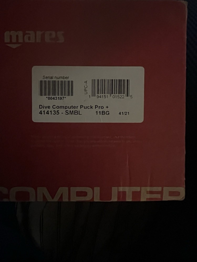 Mares Puck Pro + Wrist Dive Computer Blue/Black