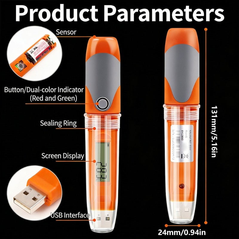 Professional Temperature Humidness Data Logger For Cold Chain With