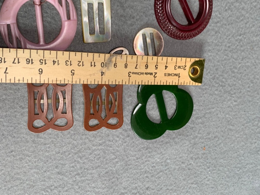 Vintage Assorted Plastic Belt Buckles