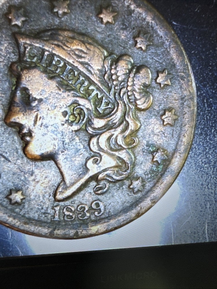 1839 Large Cent Matron Head / Silly Head Rarer Coin