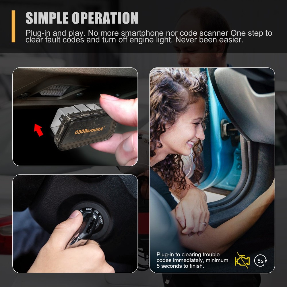 OBD2 Code Reader Car Engine System Automatic DTC Cleaner Erase Code Tool P04