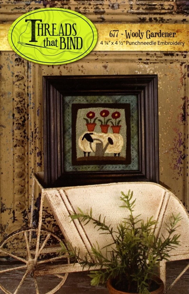 Wooly Gardener 677 Punch Needle Pattern By Threads That Bind Sheep Punchneedle