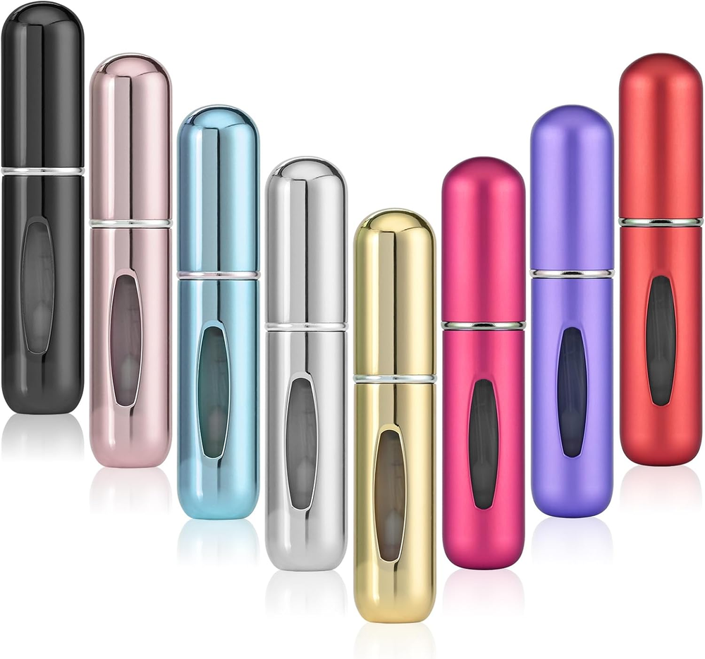 8 Pcs of 5Ml Portable Mini Refillable Perfume Atomizer Bottle Refillable