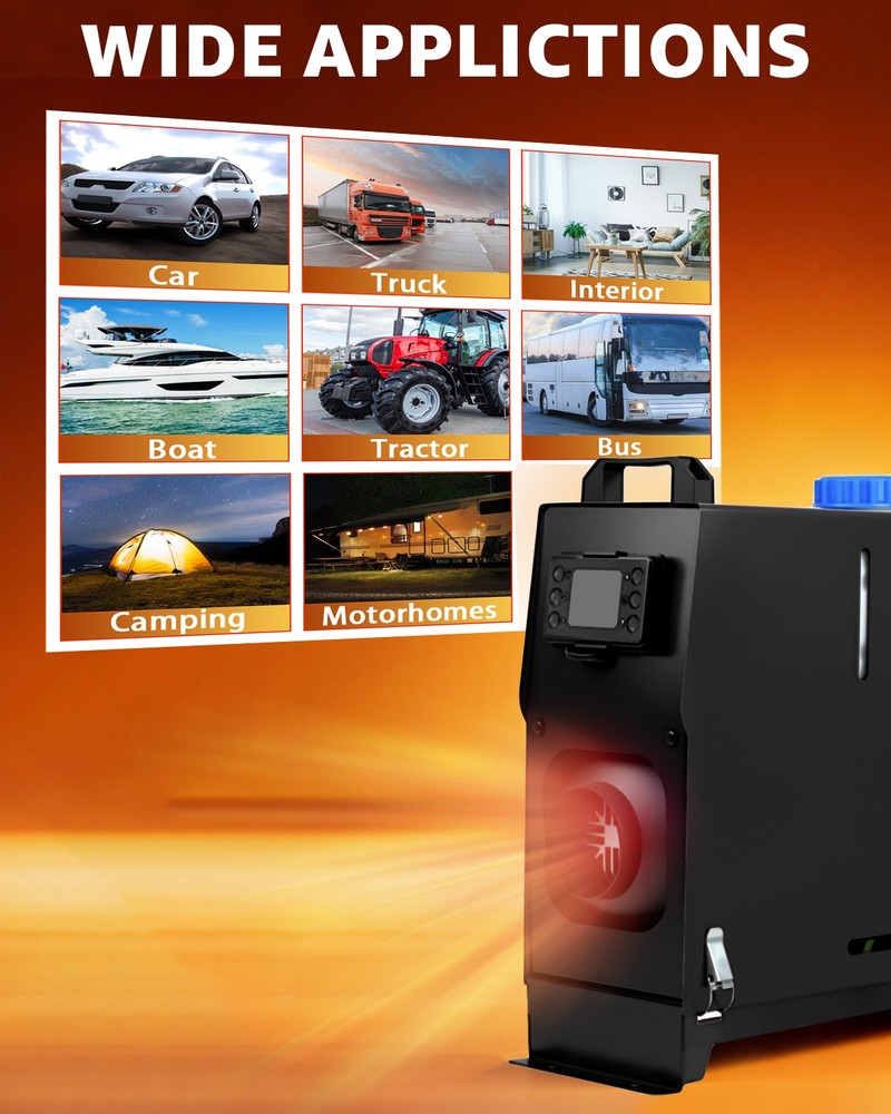 12V 24V 8KW Air Diesel Heater Night Parking Upgrade LCD For RV