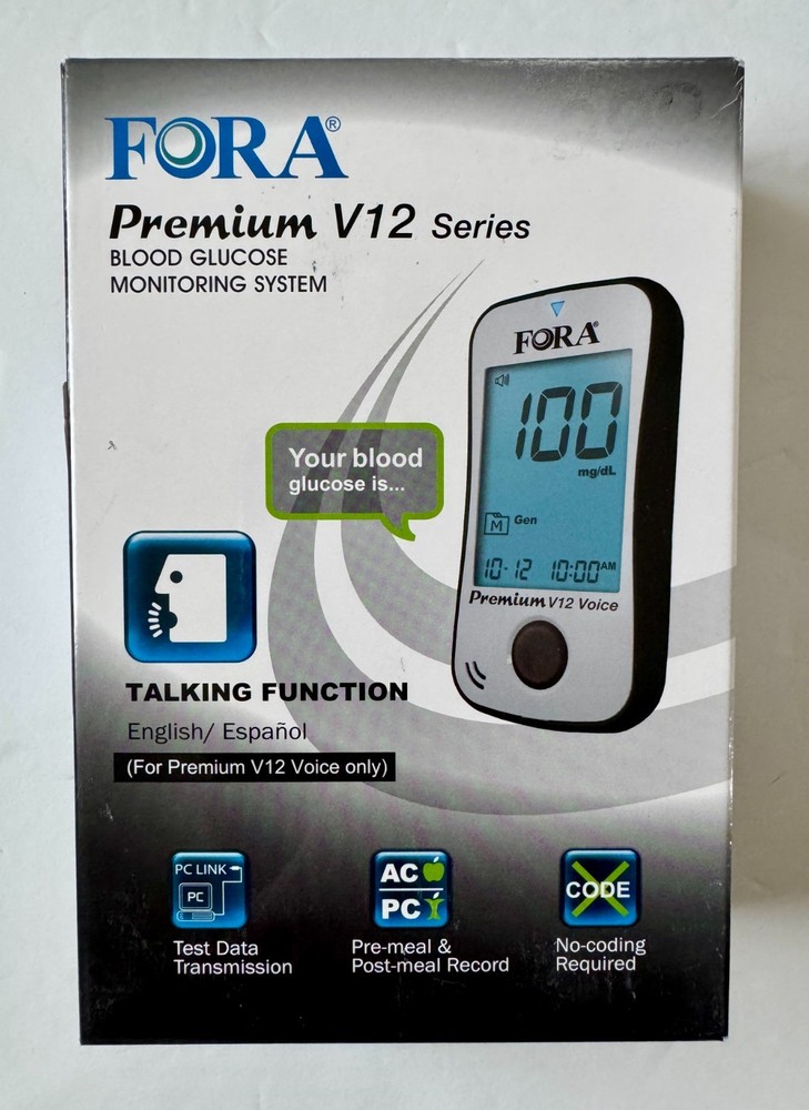 Fora Premium V12 Talking Glucose Meter Starter Kit