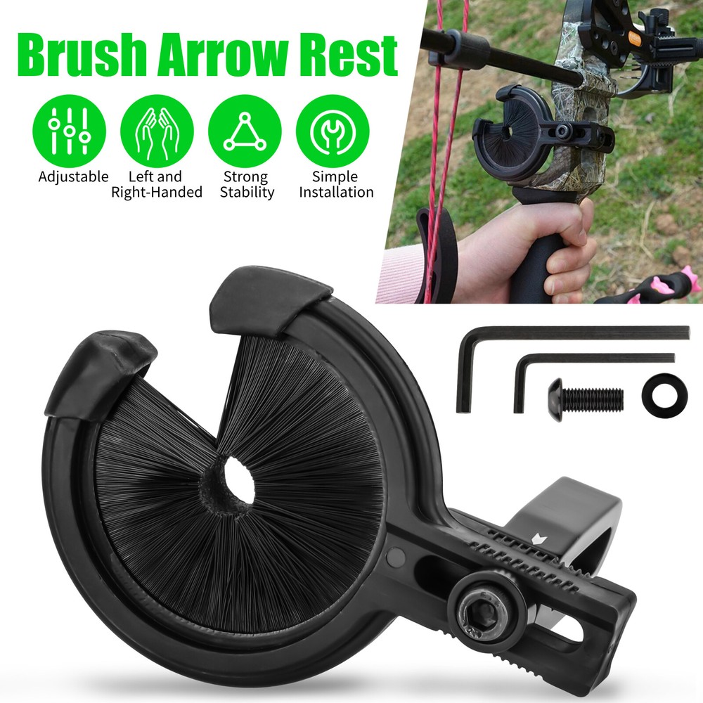 Archery Brush Arrow Rests Compound Recurve Bow Hunting For Left and Right Hand
