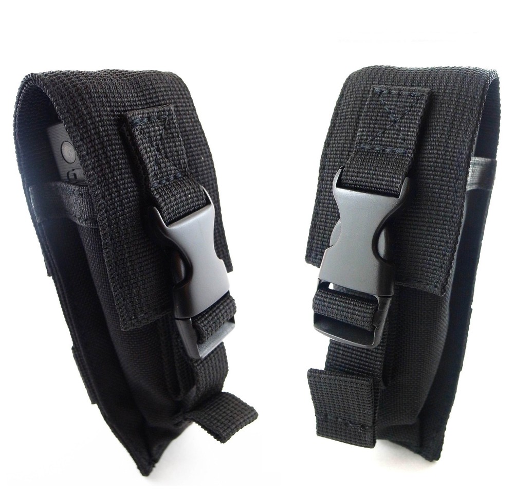 2 BLK Nylon Pouch/ Sheath For Gerber 600 Multi Tool, 5" Folding Knife Flashlight