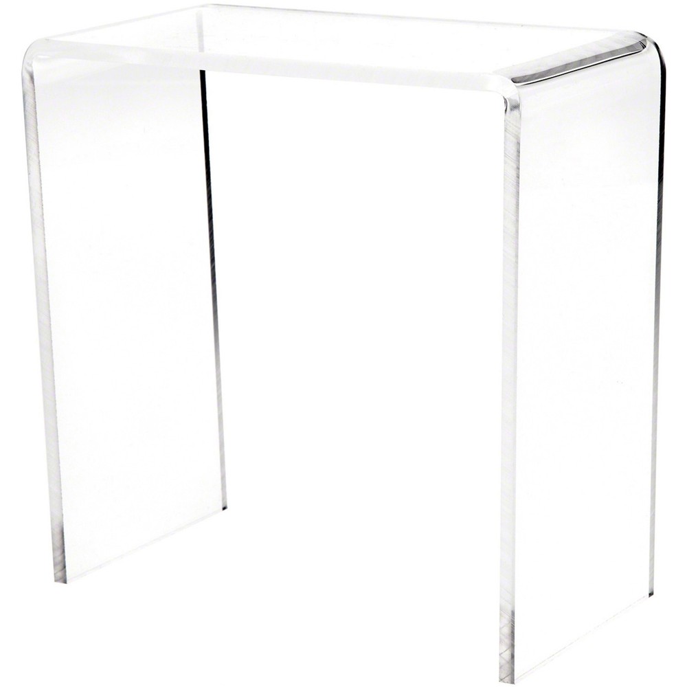 Plymor Clear Acrylic Vertical Rectangular Display Riser, 6" H x 6" W x 3" D