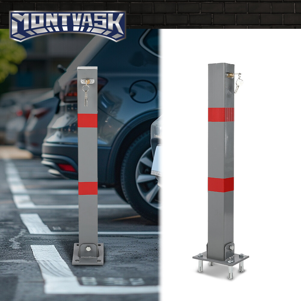Square Heavy Duty Foldable Bolt Down Security Parking Post Bollard Driveway