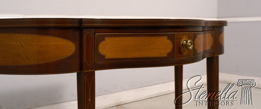 L32464EC: KINDEL Winterthur Collection Inlaid Mahogany Console Table