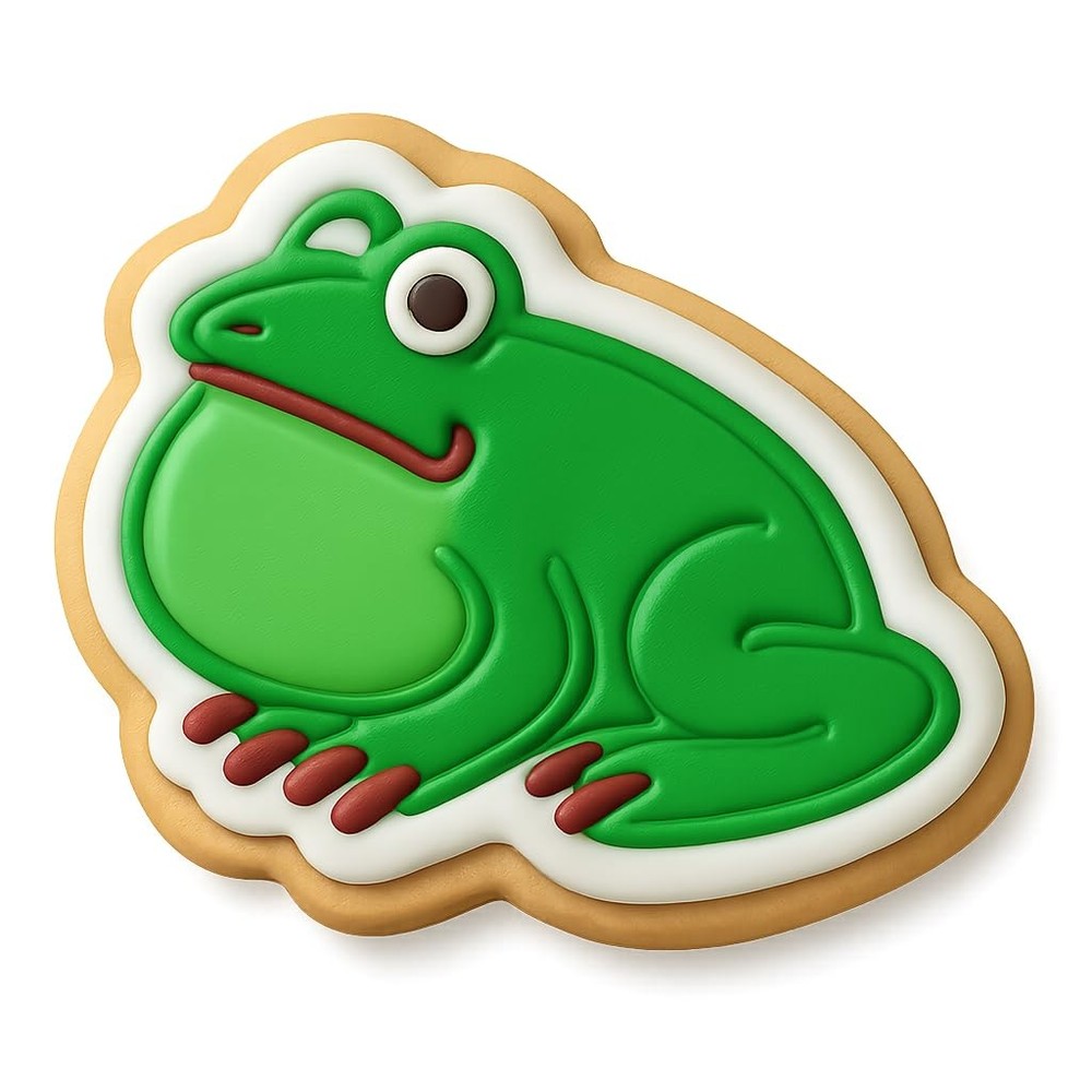 Resting Croaking Toad Cookie Cutter & Stamp - 4x3.2 Fun Kitchen Baking
