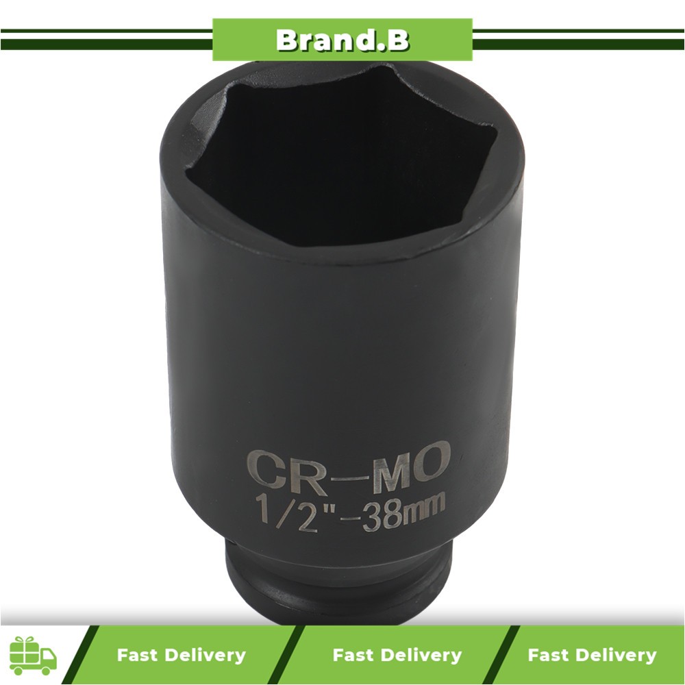 9PCS Deep Impact Socket Tool Kit 1/2" Drive Metric Axle Hub Nut Socket 29-38mm