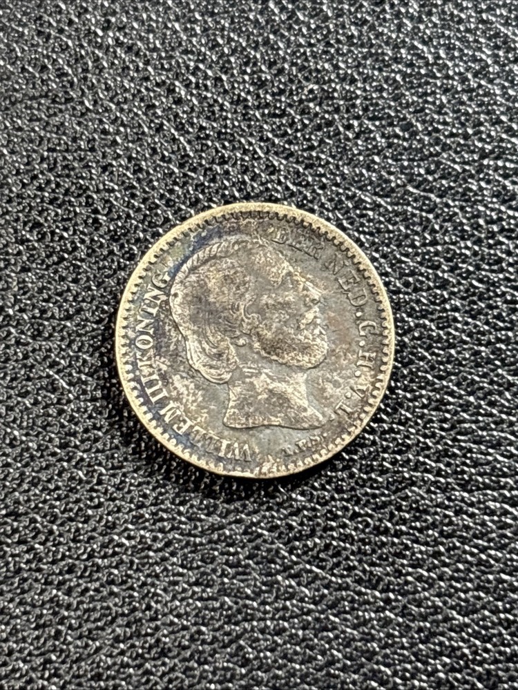 1889 Halberd Netherlands 10 Cents Silver - Exact Coin Shown