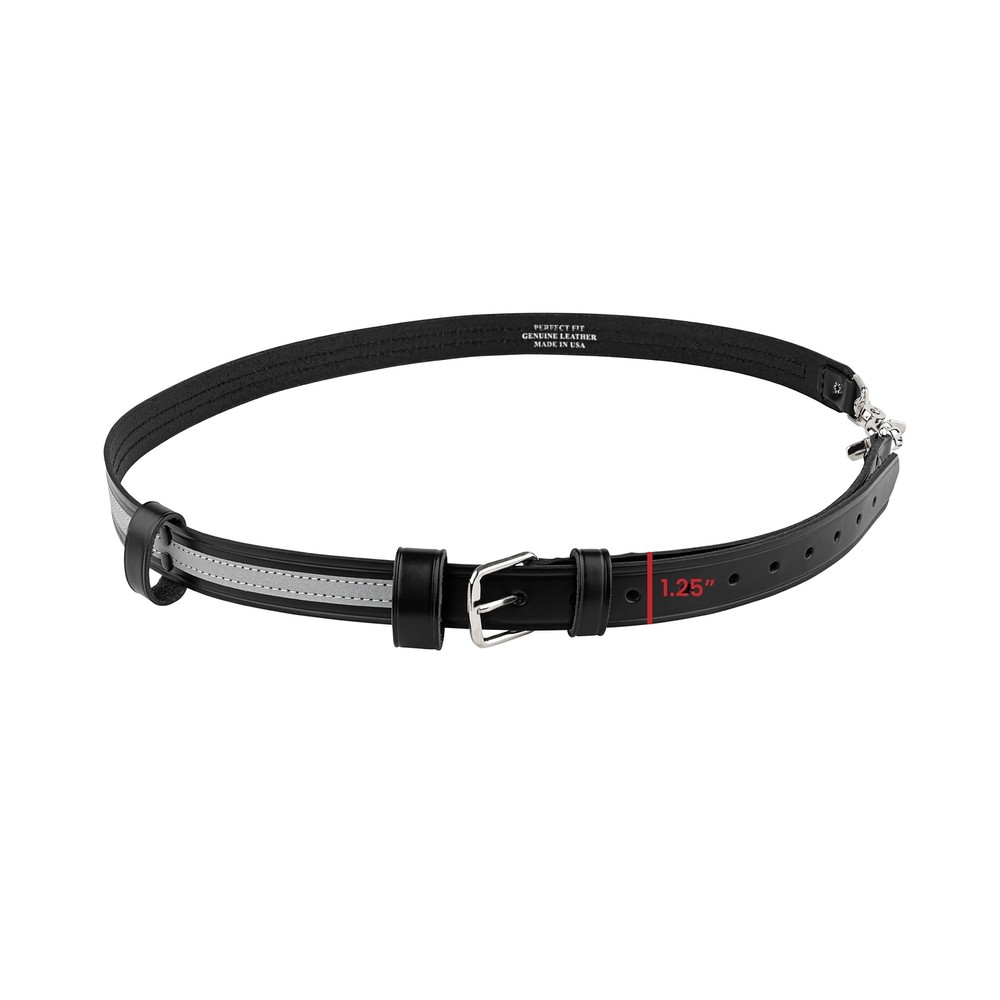 Firefighter Reflective Radio Strap and Holder Leather Bundle Set Includes Rad...