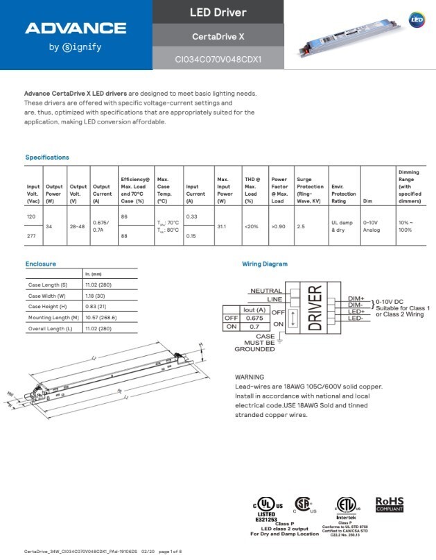 Advance CI034C070V048CDX1 LED Driver