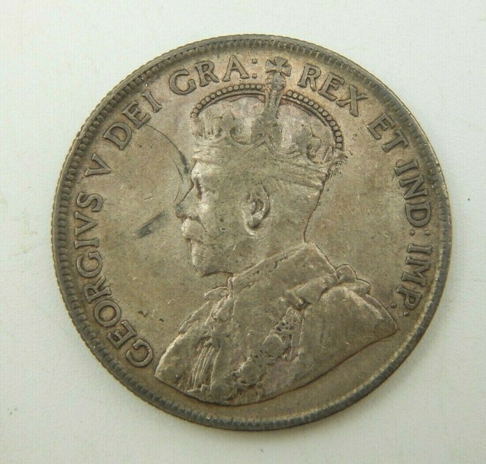1918 Canada Silver 50 Cent Coin VF