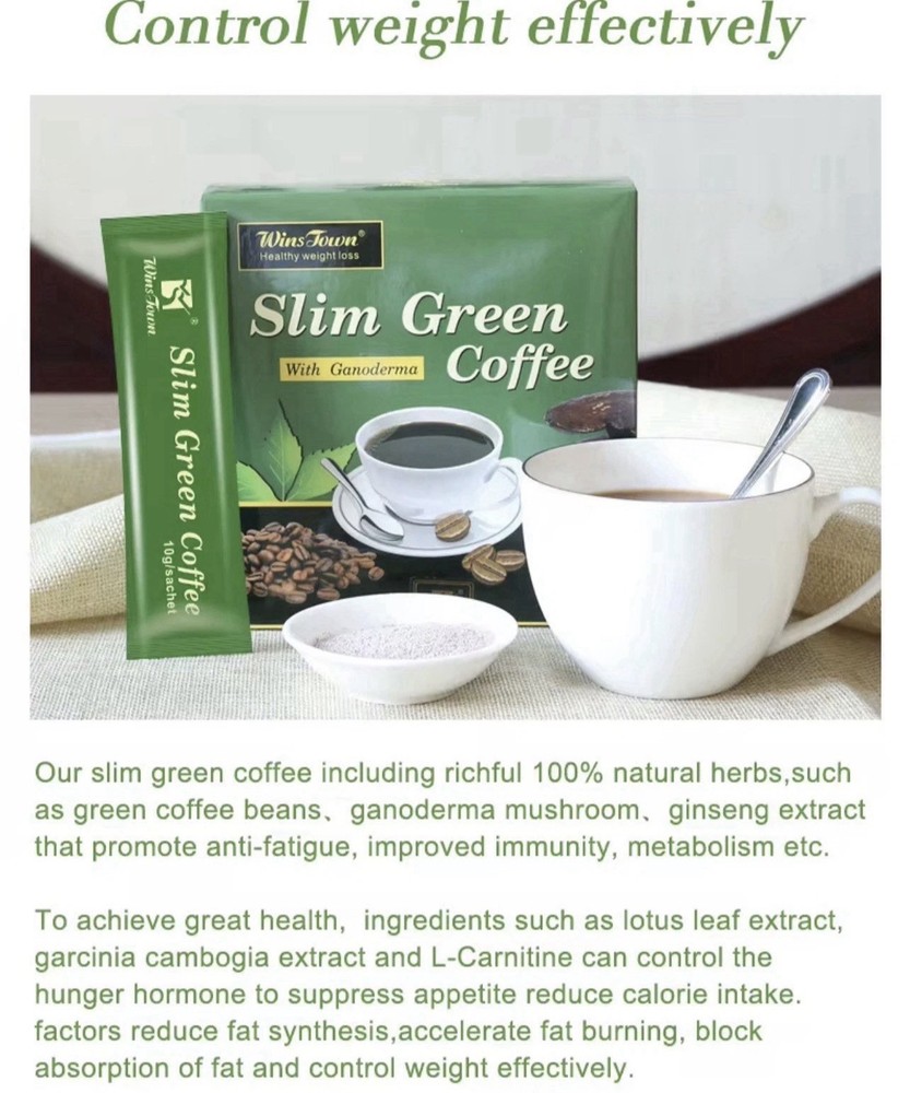 Green Coffee Extract w/ Ganoderma & Ginseng Instant Coffee 18 Sachets