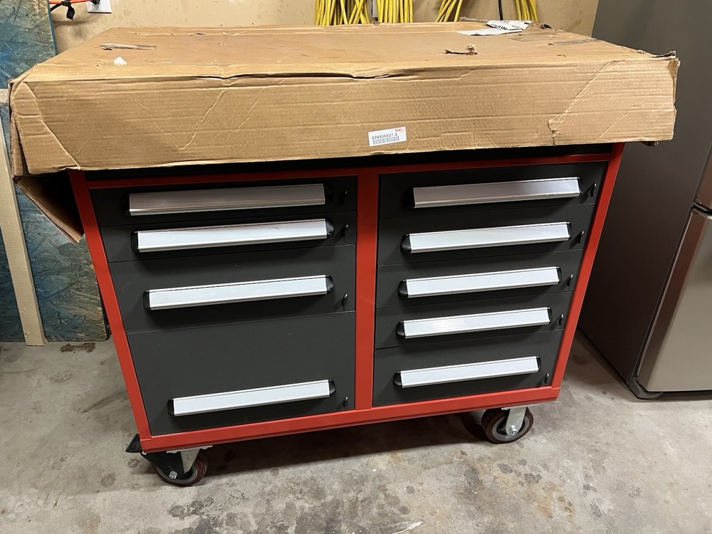 Proto 10-Drawer Heavy-Duty Rolling Tool Box Cabinet