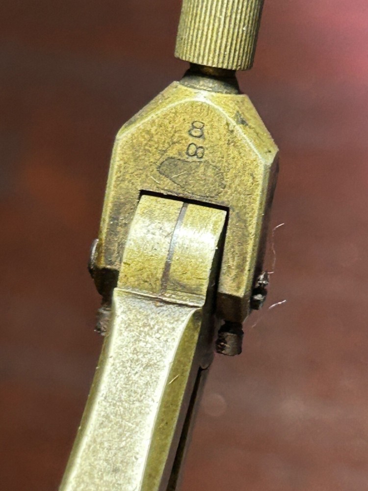 Vintage Drafting Compasses Divider Key Logo Folding