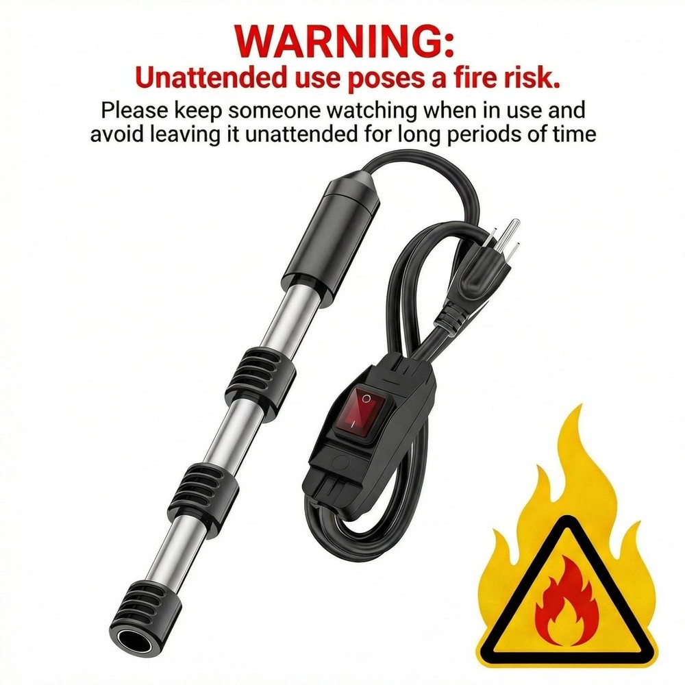 2000W Immersion Bucket Heater, Bathtub Heater, Heat 5 Gallons of Water in Min...