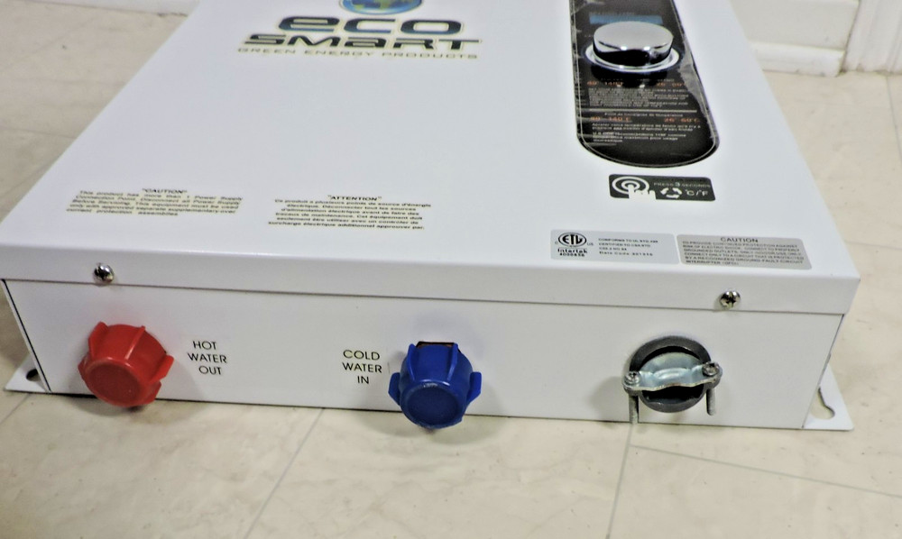 EcoSmart ECO 27 Electric Tankless Water Heater, 27 KW at 240 Volts, 112.5 Amps