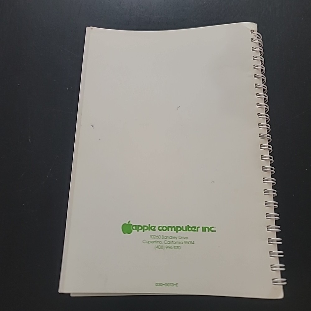 1981 Apple Computer Applesoft II Basic Programming Reference Manual 030-0013-E