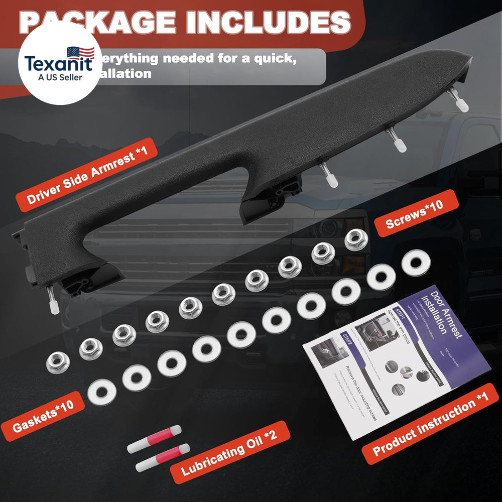22818465 Front Left Driver Side Armrest Repair Kit Compatible with Chevy Silvera