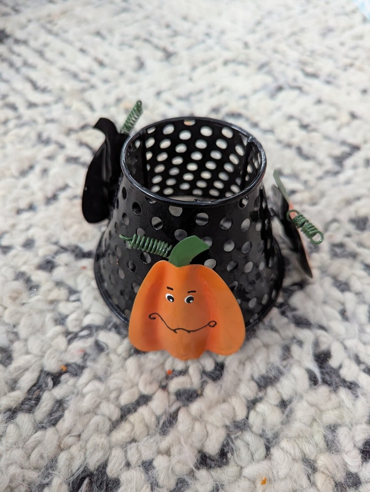 candle pumpkin tea light holder